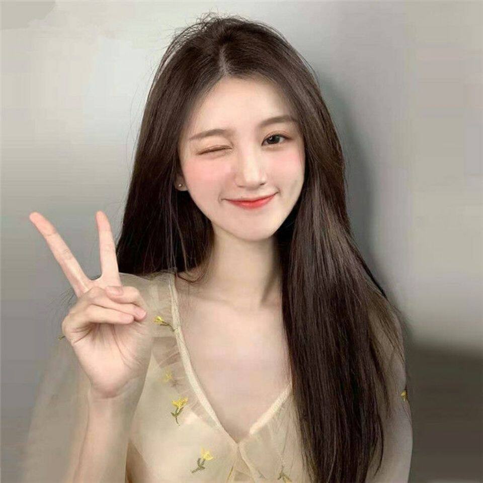 假发女长直发中分长发齐腰隐形自然蓬松修脸学生全头逼真整顶发套