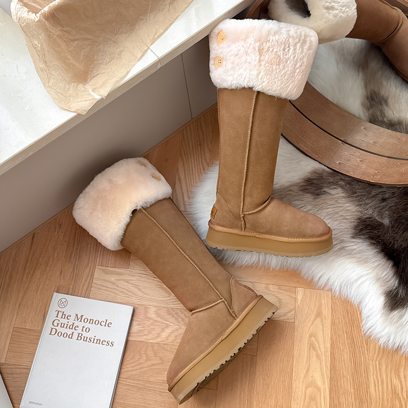 雪地靴高筒/长款冬季皮毛一体