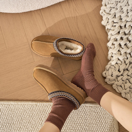 雪地靴男士大码加绒皮毛一体