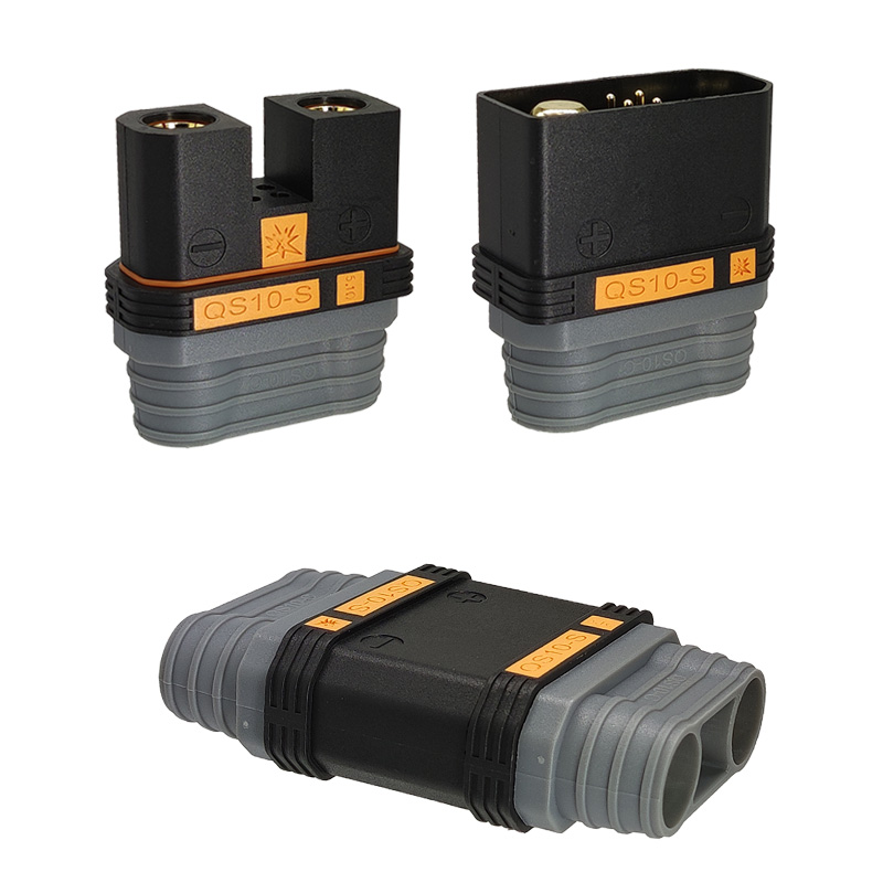 180A大电流储能新能源锂电池插头 QS10-S防打火带信号针2+4连接器