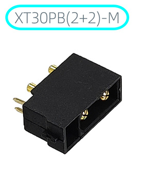 艾迈斯XT30PB(2+2)-M带信号针立式插头 CyberGear微电机连接器