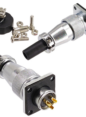 WS20J3TQ/K3Z三芯金属航空插头 2/3/4/5/6/7/9/12针公母对接插头