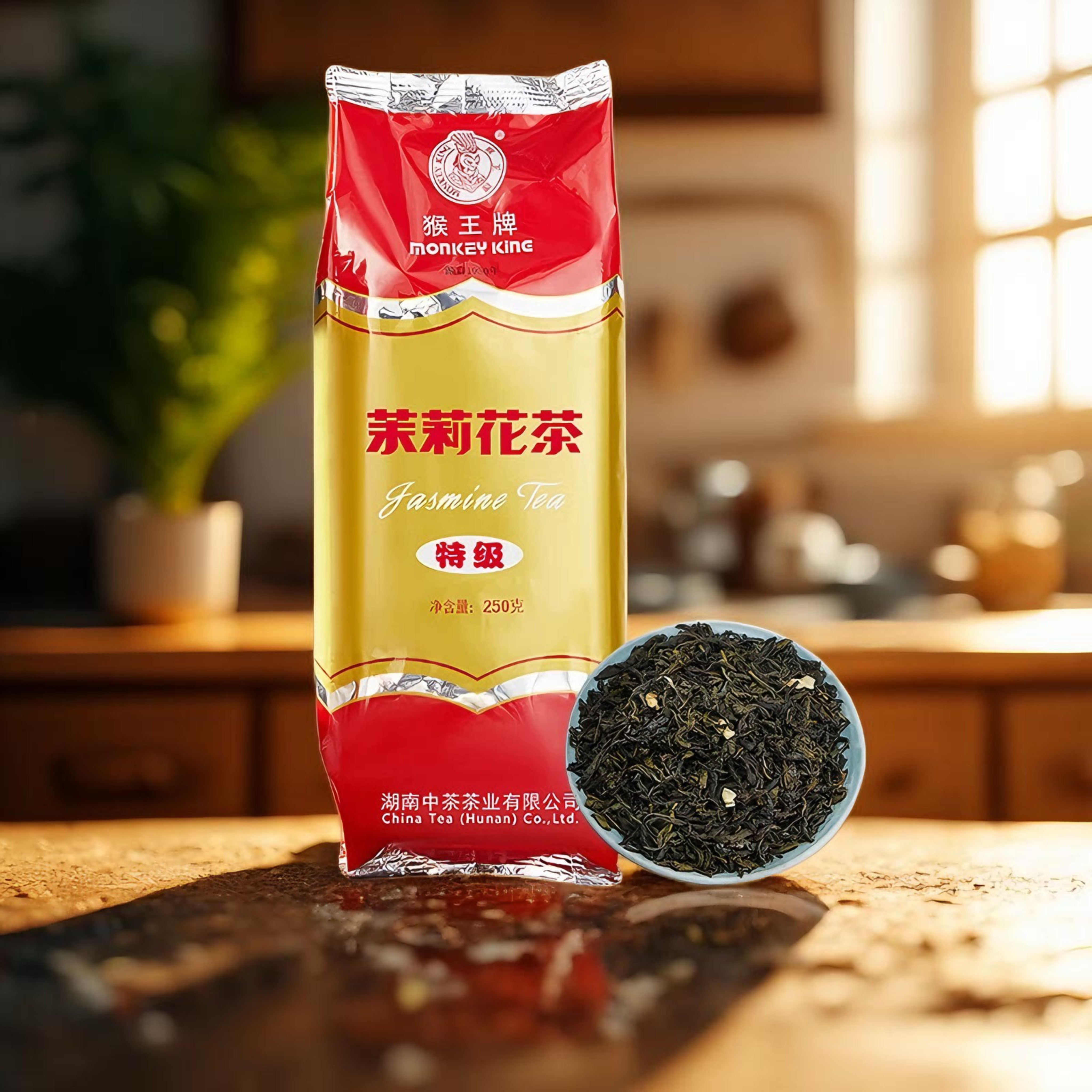 湖南特产正宗中茶猴王牌茉莉花茶250g袋装2026新茶特级浓香型花茶