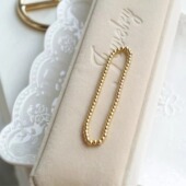 欧美国进口14K包金珠珠简约百搭气质可水洗叠带基础细手链轻奢女