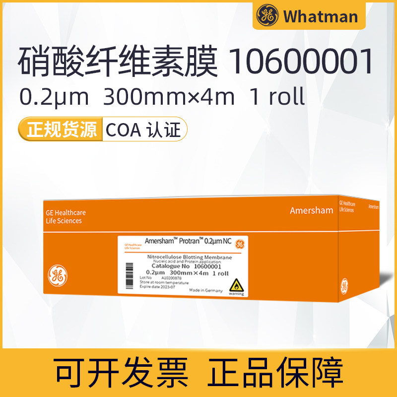 英国whatman沃特曼ge 硝酸纤维素膜nc膜0.2um转印迹膜10600001