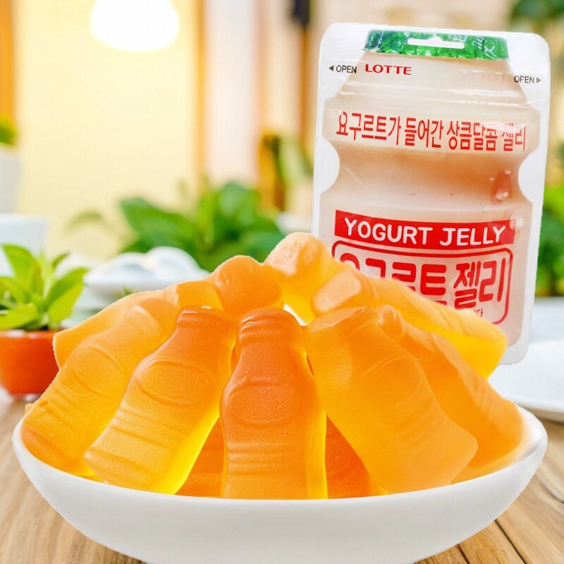 韩国乐天乳酸菌酸奶味糖果50g网红爆款儿童零食QQ软糖橡皮软糖