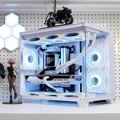 华硕4060TI电脑主机台式整机游戏diy组装机全套海景房直播电脑