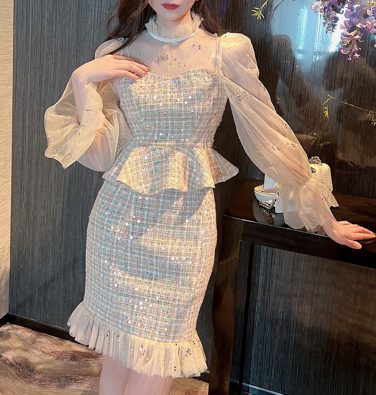 轻奢气质套装裙小香风修身显瘦