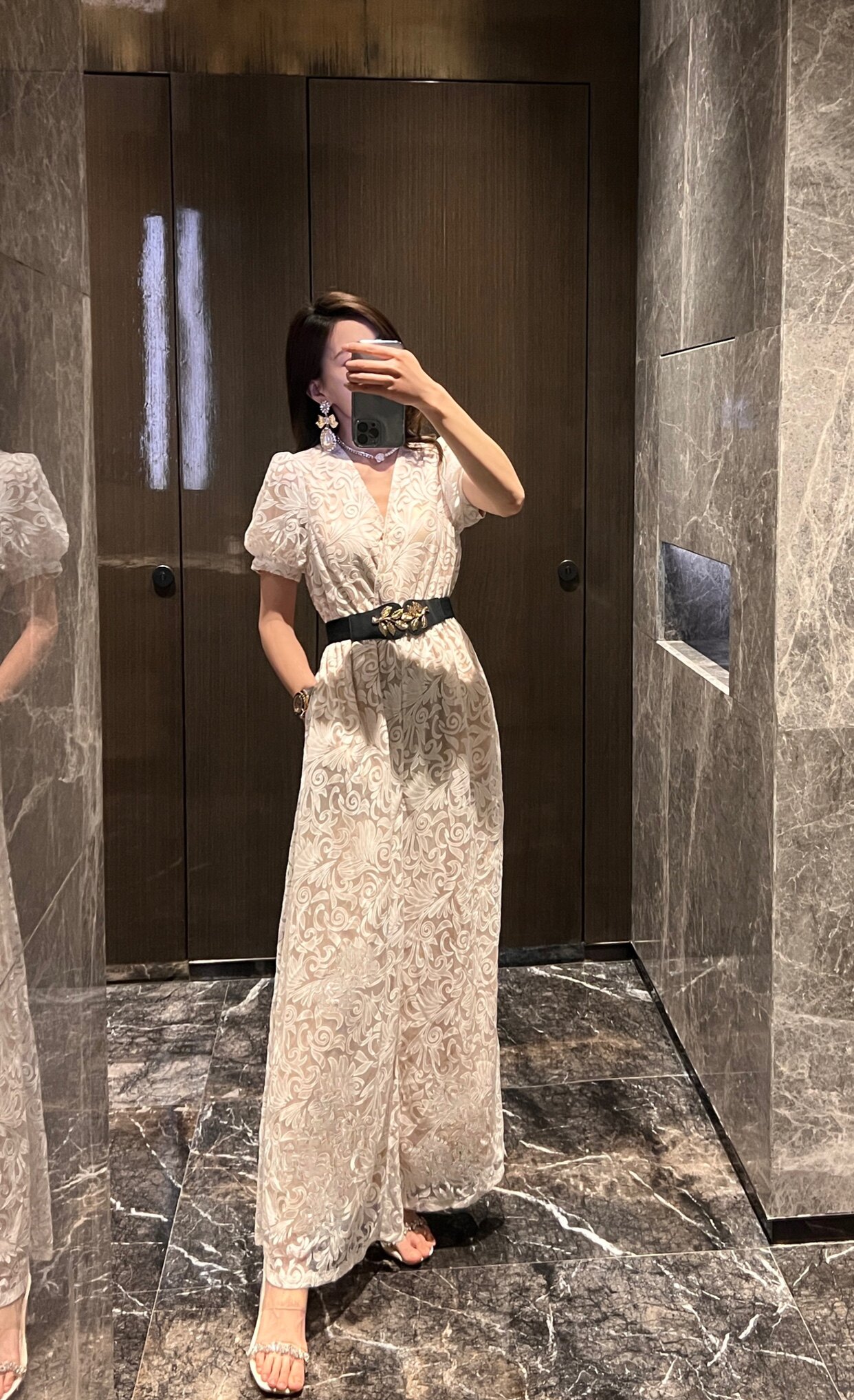 赫美原创气质女神显高显瘦蕾丝交连体衣/裤