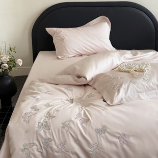 通州区雅佰庭纺织品厂高档轻奢唯美100s新疆长绒棉全棉刺绣四件套