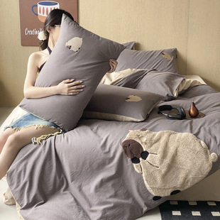 南通云馨眠纺织品有限公司2026春夏全棉萌趣气质大贴布系列四件套