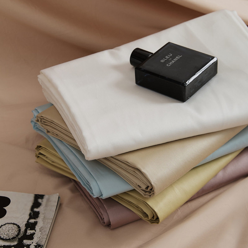 海门区静月庭纺织品厂简约纯色100支新疆长绒棉纯棉单被套单床单