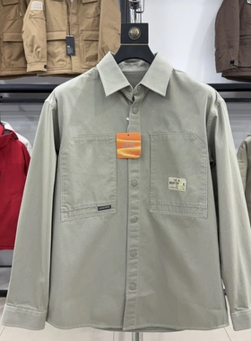 【H家】外穿款！工装风男士绿色衬衫外套春秋休闲肌理感衬衣1W027