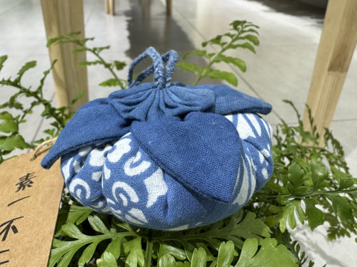 乌镇伴手礼蓝印花布柿柿如意挂件成品手工布艺天然草木染