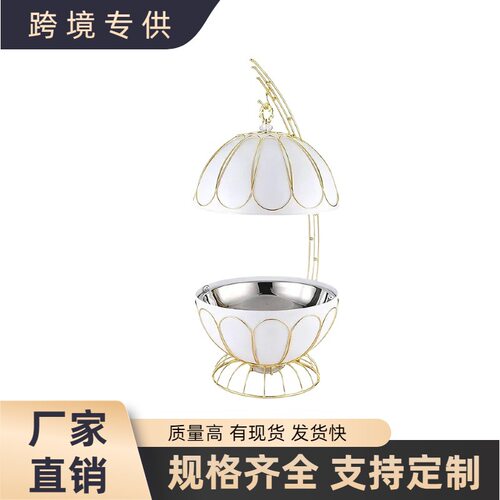 新款白色球形吊炉8L酒店婚庆自助餐炉White Gold Hanging Chafing