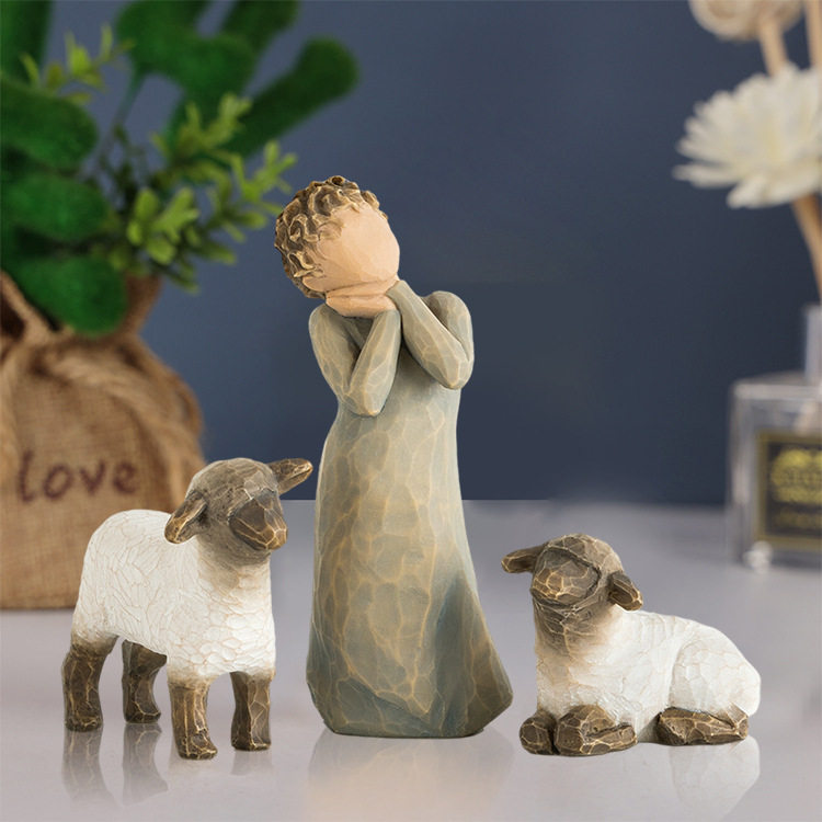 亚马逊热销独立站马槽组摆件宗教