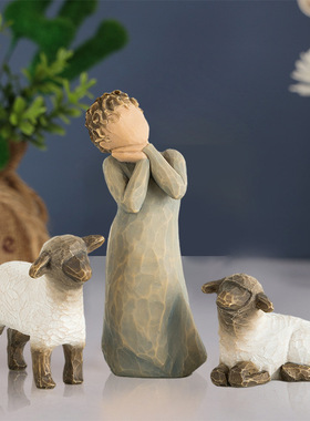 亚马逊热销独立站马槽组摆件宗教