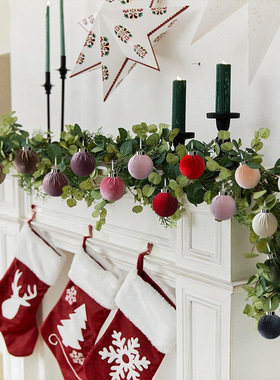 厂家直销6/8CM包布球圣诞球装饰品摆件圣诞节装饰挂饰现货