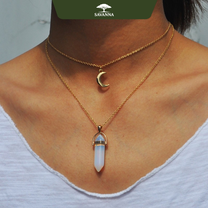 非洲风项链手工原石水晶贝壳项链