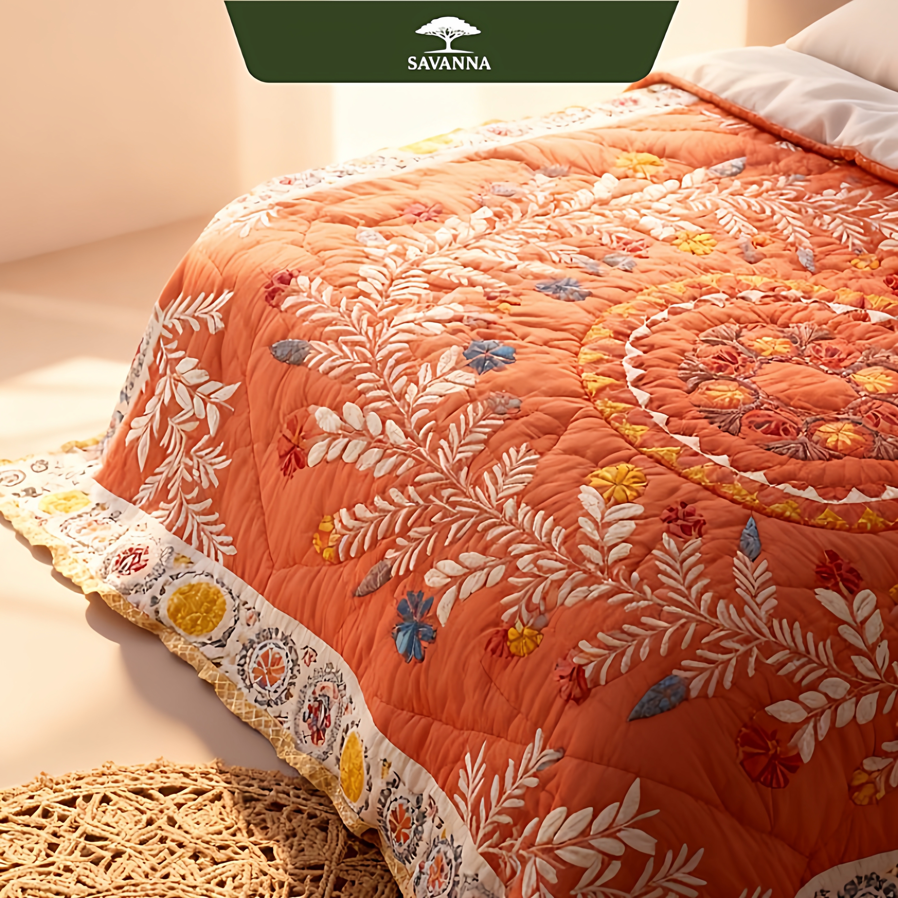 印度手工雕板印染植物染料空调被