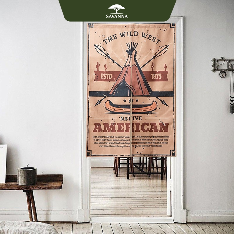 印第安帐篷磁吸门帘民宿挂布