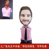 泥人钥匙扣挂件卡通人偶软陶公仔真人创意蜡像生日婚礼礼物动漫