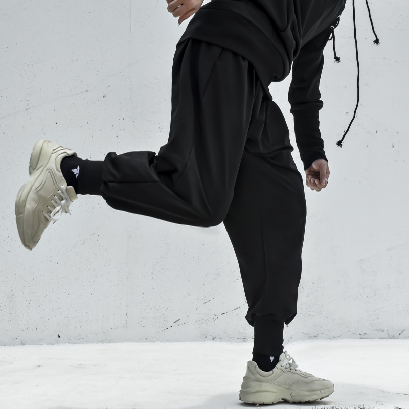 嘻哈束脚哈伦男士宽松大码灯笼裤