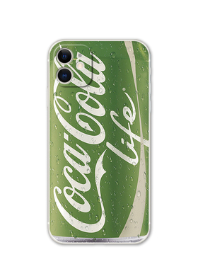 草木绿色可乐适用于iphone14pro手机壳11苹果13pro硅胶xs max软壳XR男女12pro潮7/8plus个性X