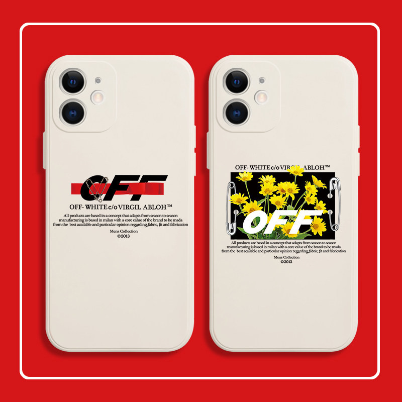 offwhite潮适用于iPhone12Pro手机壳苹果13Promax全包14防摔11直边x/xr硅胶xsmax软7/8plus防摔