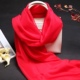 春秋防寒保暖真丝围巾防晒披肩玫红 新款 红色杭州正品 缎面丝丝巾