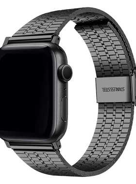 适用于苹果s10手表新款ultra米兰尼斯iwatch8鱼鳞41mm金属表带