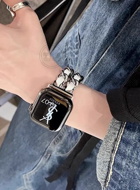 适用s10高级感s7苹果s9手表s6s5s4手表带iwatchse小香风女款表链