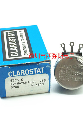 进口美国CLARO高寿命27型 RV4NAYSD102A 1K 单圈电位器 MEXICO产