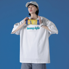 Blue wall summer Hong Kong style trend versatile casual loose short sleeve T-shirt for men and women