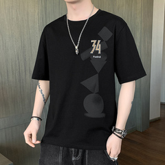 New cotton summer short sleeve men's T-shirt