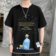 Cotton summer new short sleeve t-shirt men's summer casual round neck half sleeve T-shirt