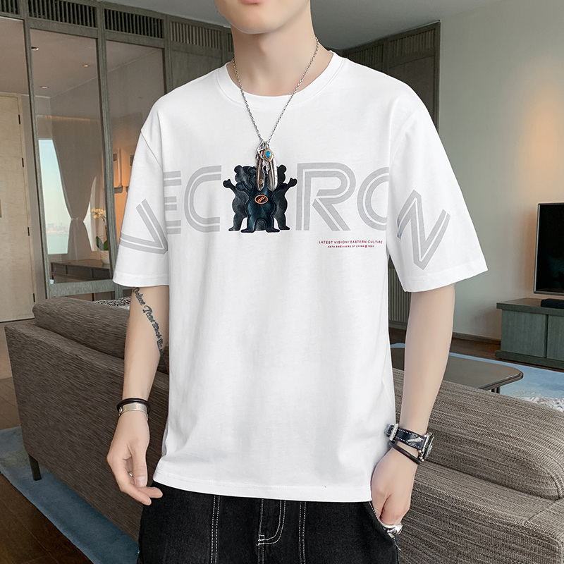 New cotton summer short sleeve men's T-shirt