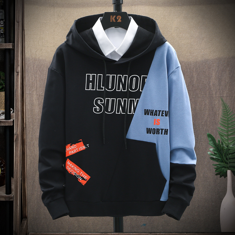 Autumn new style hanging shot men's fashion Pullover Sweater Korean fashion men's long sleeve T-shirt