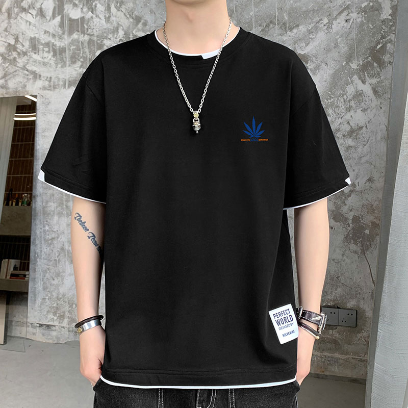 Cotton summer new short sleeve t-shirt men's summer casual round neck half sleeve T-shirt