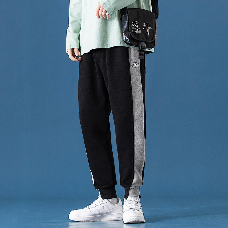 Japanese sports pants with drawstring in spring and Autumn