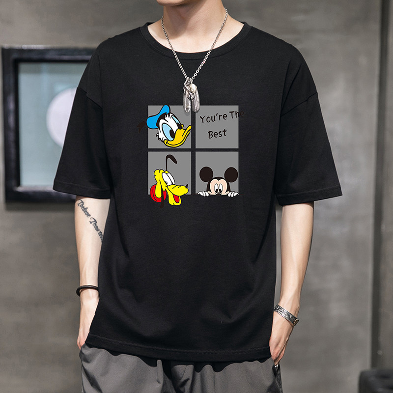 棉夏裝新款短袖恤男夏季休閒圓領半袖體恤