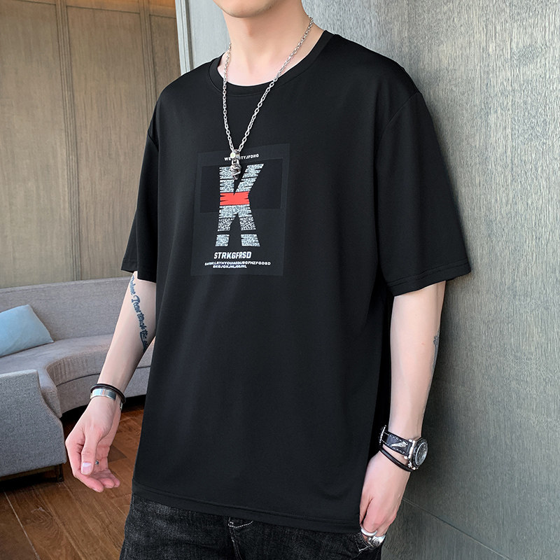 棉夏裝新款短袖男恤男夏季休閒圓領體恤潮