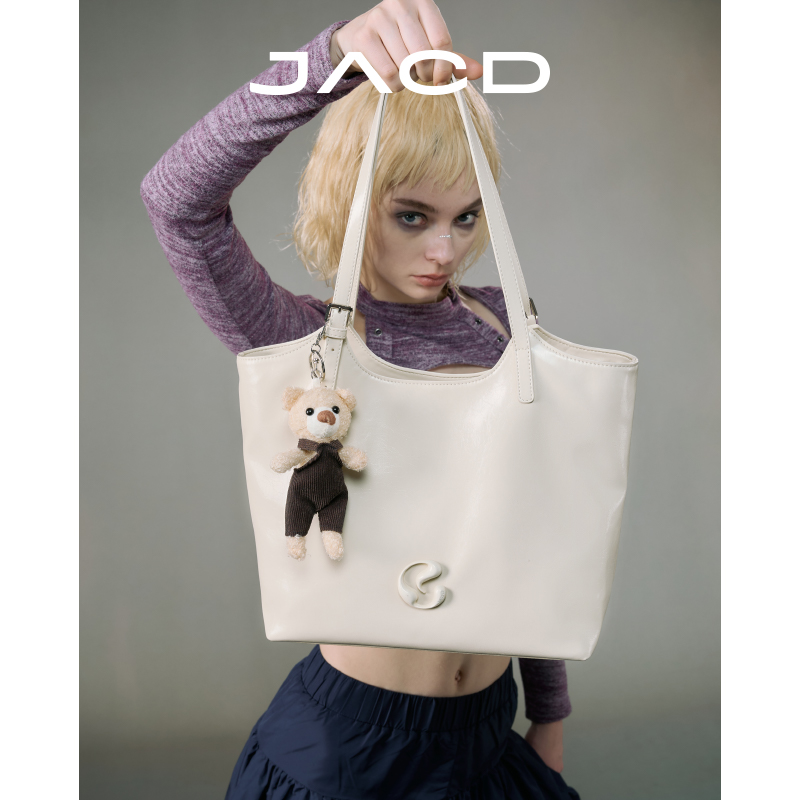 JACD油蜡皮大容量托特包包女韩高级感休闲上班通勤上课单肩包女包