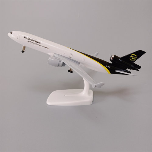 带轮子20cm美国UPS运输机麦道MD-11航空合金仿真飞机模型金属航模