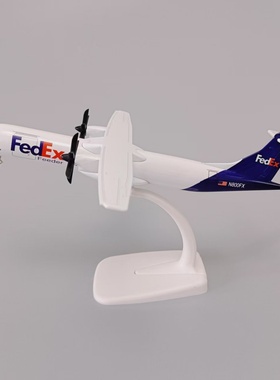 20cm联邦航空FEDEX ATR合金仿真飞机模型金属航模带轮子/螺旋桨
