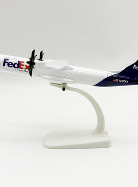 20cm联邦航空FEDEX ATR合金仿真飞机模型金属航模带轮子/螺旋桨