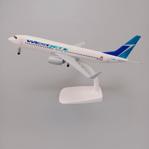 带起落架20cm加拿大西捷航空WESTJET 波音机B737合金仿真飞机模型