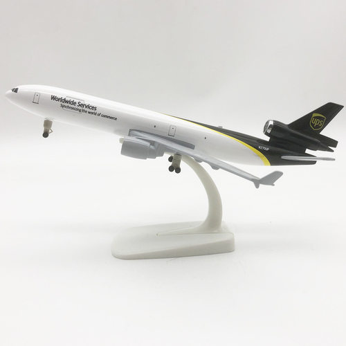 带轮子20cm美国UPS运输机麦道MD-11航空合金仿真飞机模型金属航模