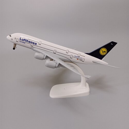 20cm德国汉莎航空LUFTHANSA空客机A380合金仿真飞机模型带起落架