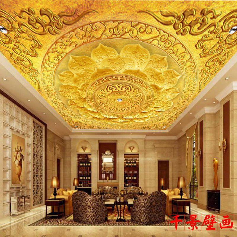 金色壁纸捷域吉祥八宝